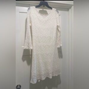Sharagno Noir Ivory Crocheted Dress, Size 8